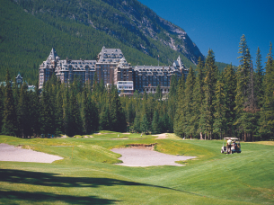Golf cart on Fairmont Banff Springs