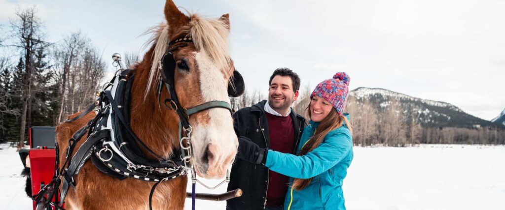 A Romantic Getaway to Banff isn't Complete without a Sleigh Ride