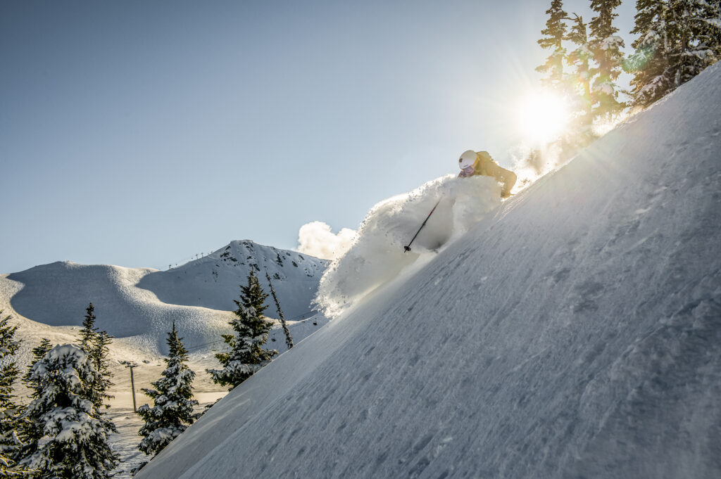 Skier on a ski vacation