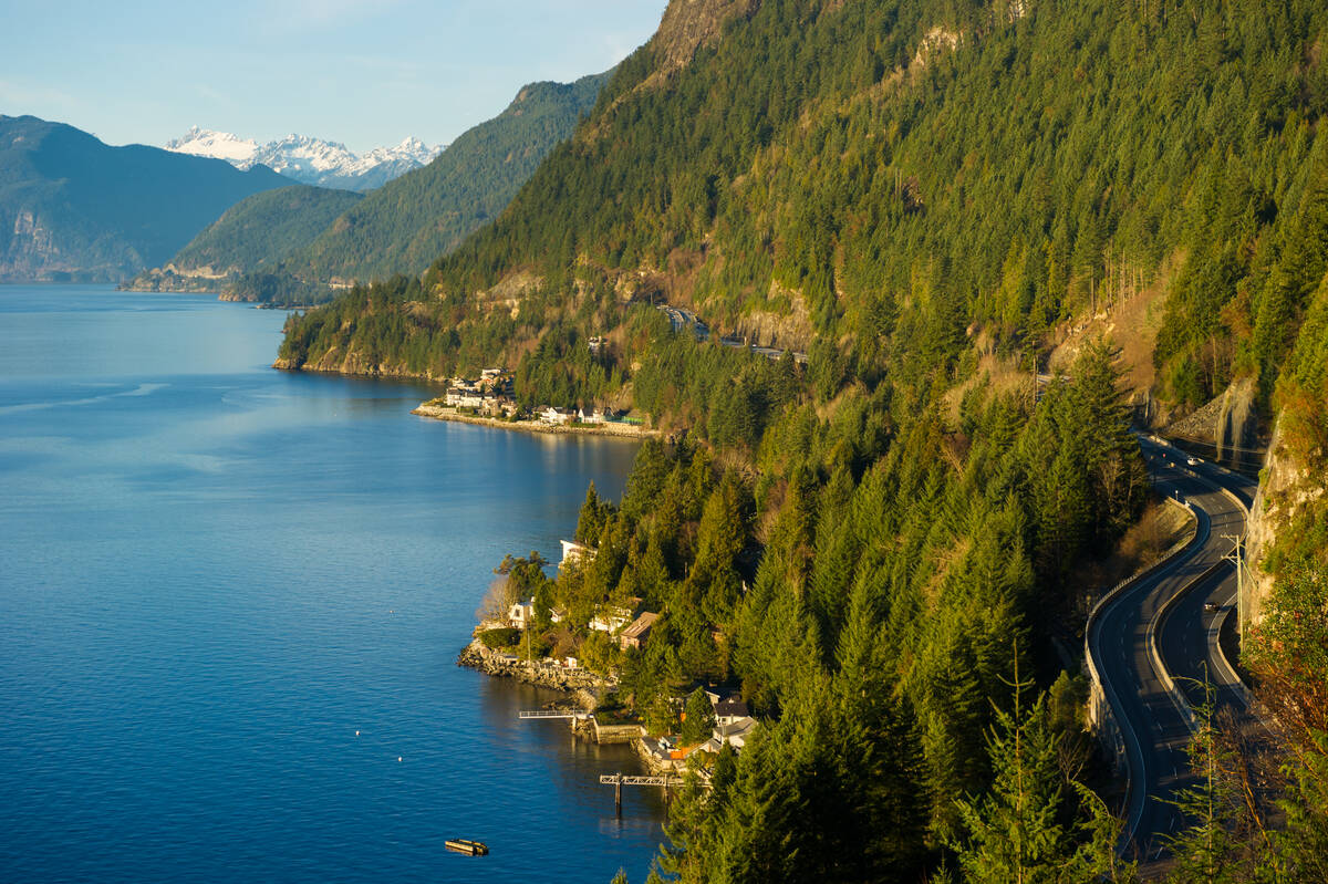 Sea to Sky Highway road trip on the way to Whistler from Vancouver