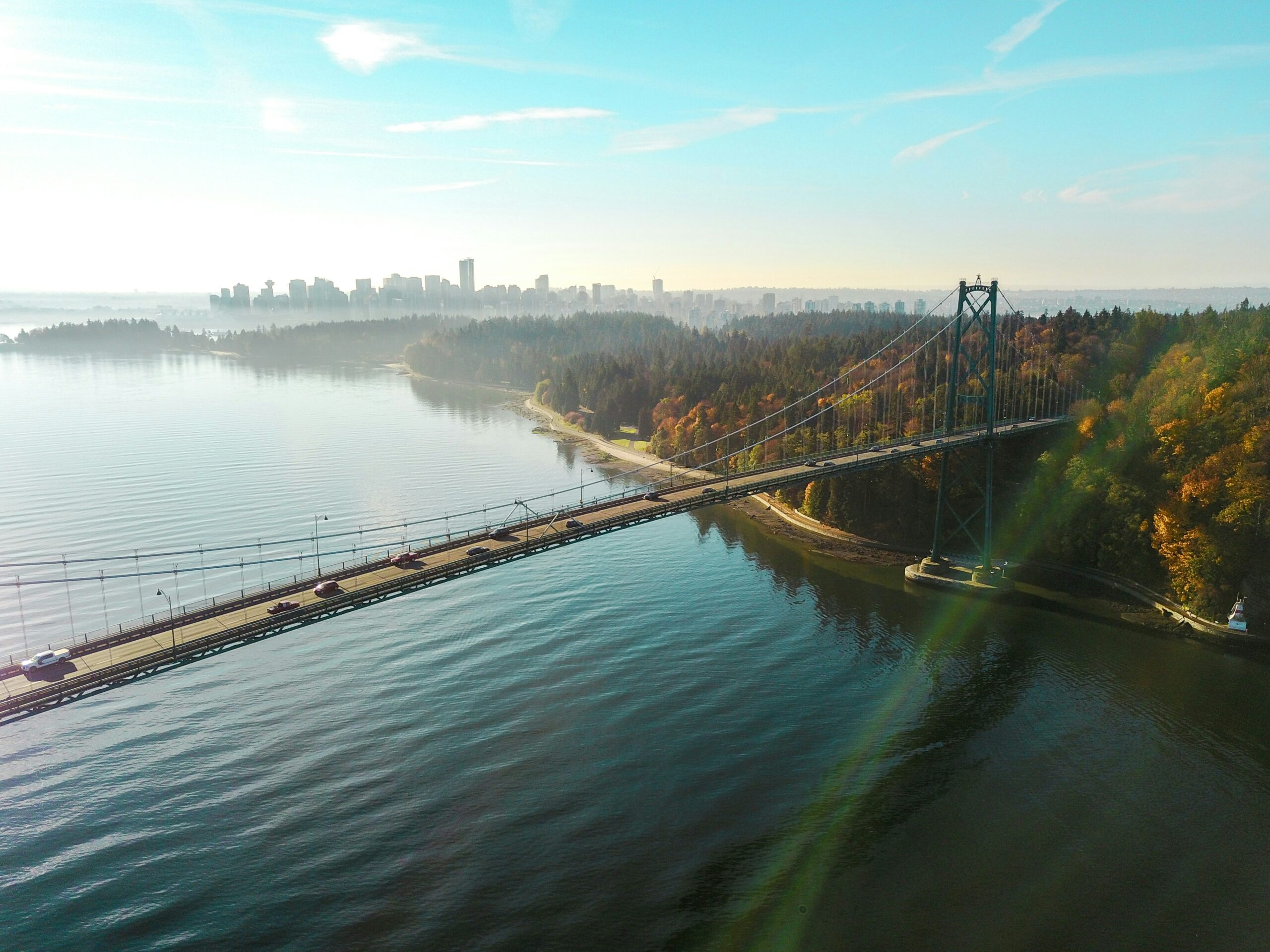 Lions Gate bridge out of Vancouver on your way to your Whistler road trip 