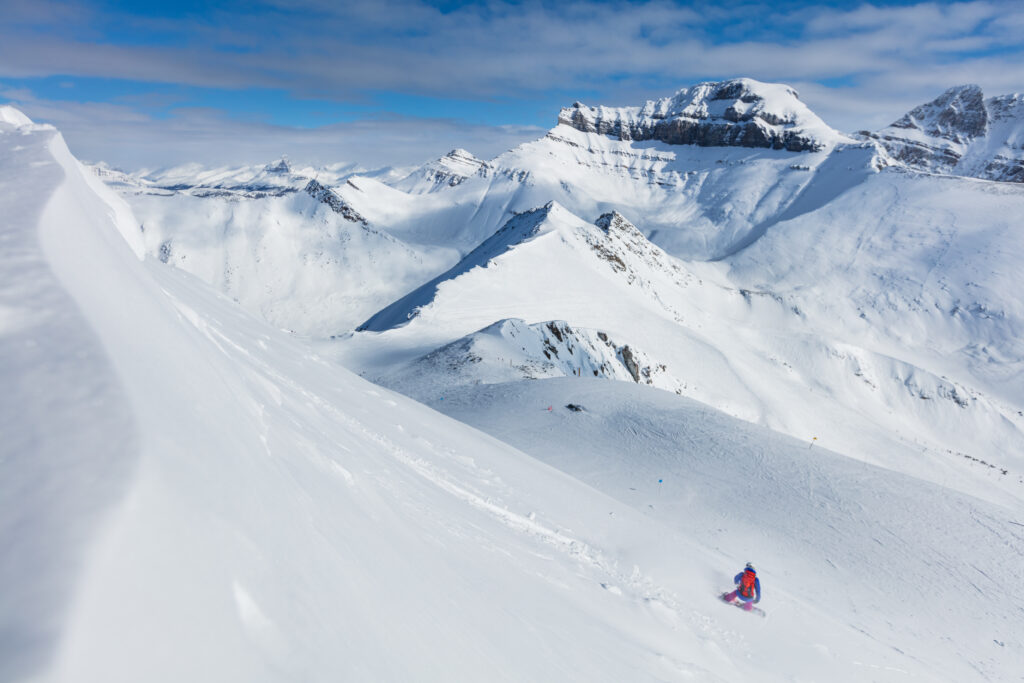 Snowboarder at Lake Louise Resort