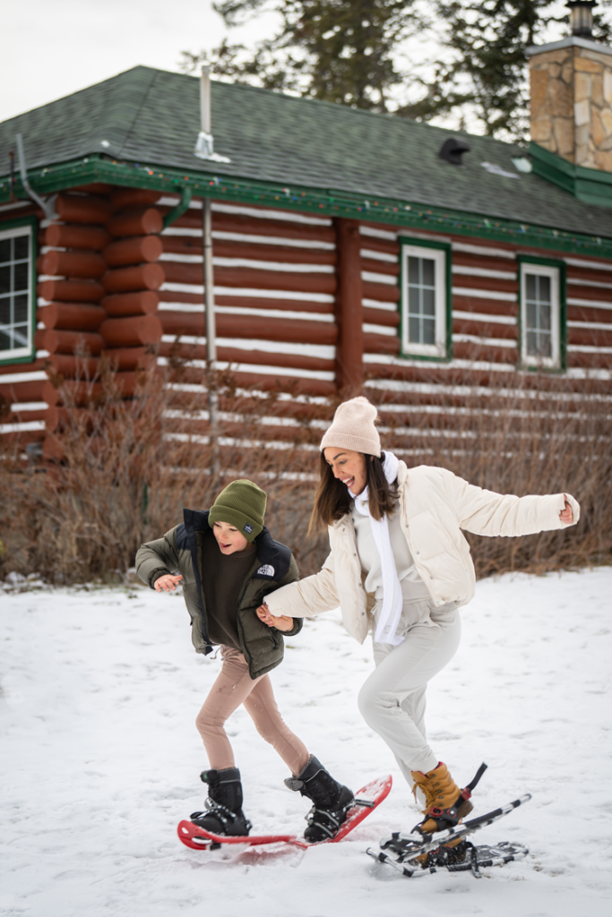 A mother and son creating endless memories at Jasper Park Lodge