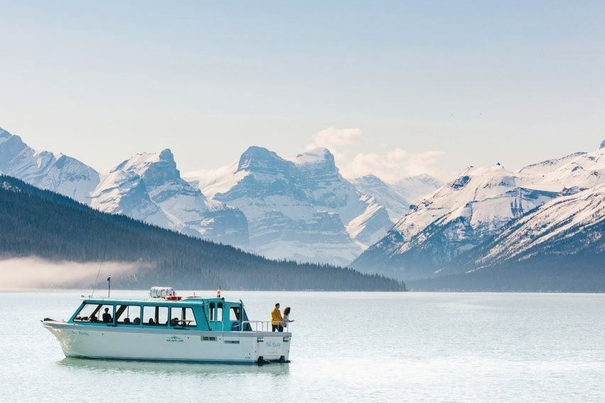 MaligneLake_HighSpiritsBoatCruise_Pursuit-medium Maligne Lake Boat Cruise, Pursuit Banff Jasper Collection