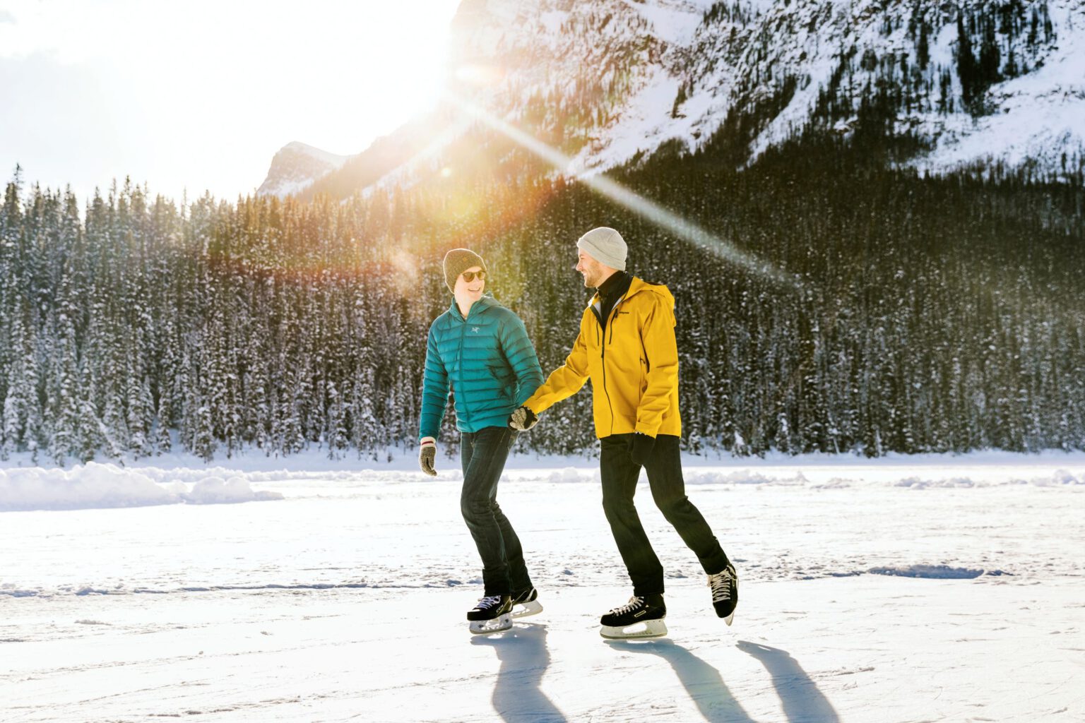 Ice Rink Lake Ice Skating on Lake Louise - This Is Canada
