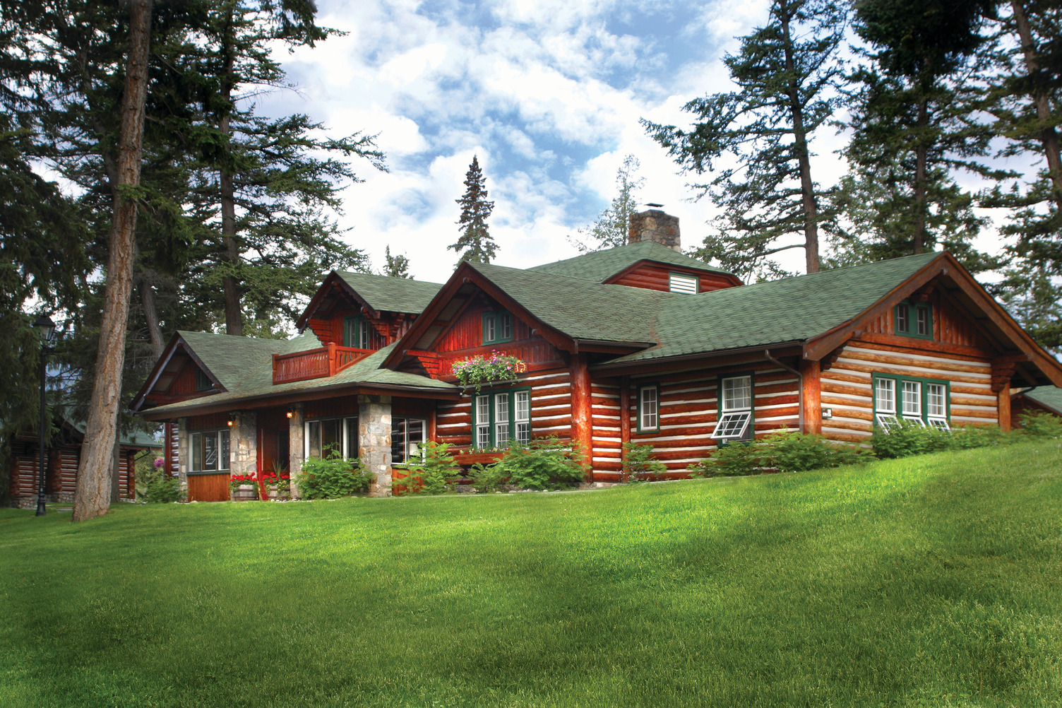 Point Cabin - Exterior An exterior view of one of Jasper Park Lodge Signature Cabins called Point Cabin
